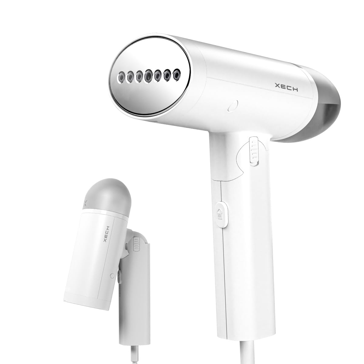 Xech Foldable Garment Steamer For Clothes | 1200W Handheld Portable Clothes Steamer | Travel Fabric Steamer | Vertical & Horizon