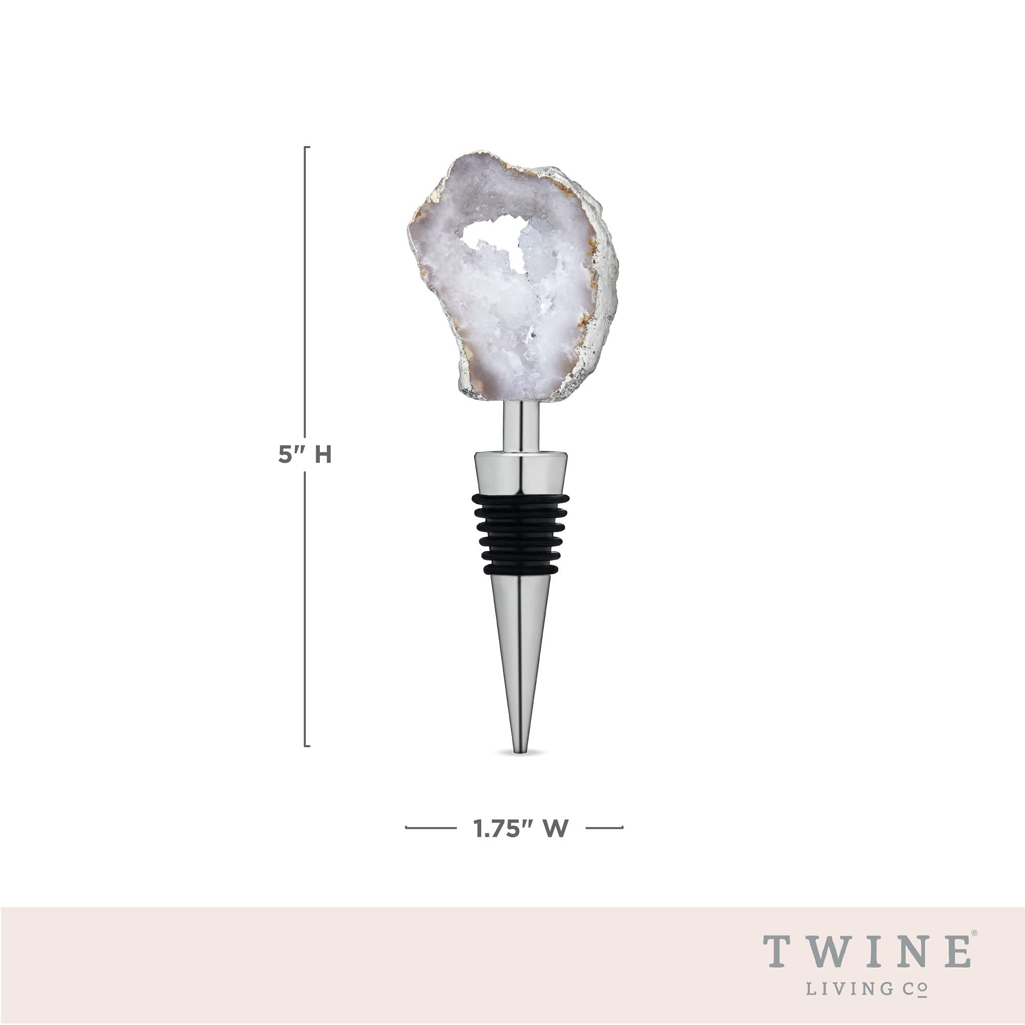 Twine White Geode Bottle Metal Stoppers