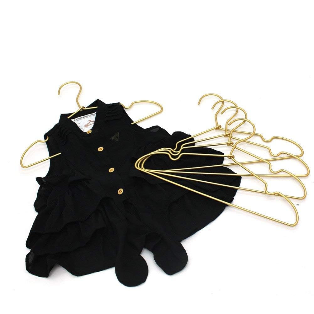 Koobay 12.6    Matte Gold Metal Kids Baby Hangers, 60Pack, Non Slip Suit For Coated Wire Children Clothes Hangers Closet Storage