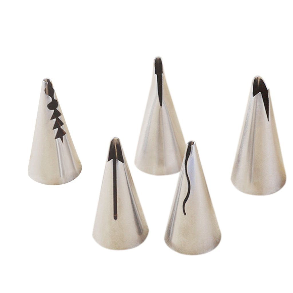 Cjeslna Set Of 5Pcs Russian Tulip Icing Piping Nozzles Tips Pastry Cake Decorating Baking Tools