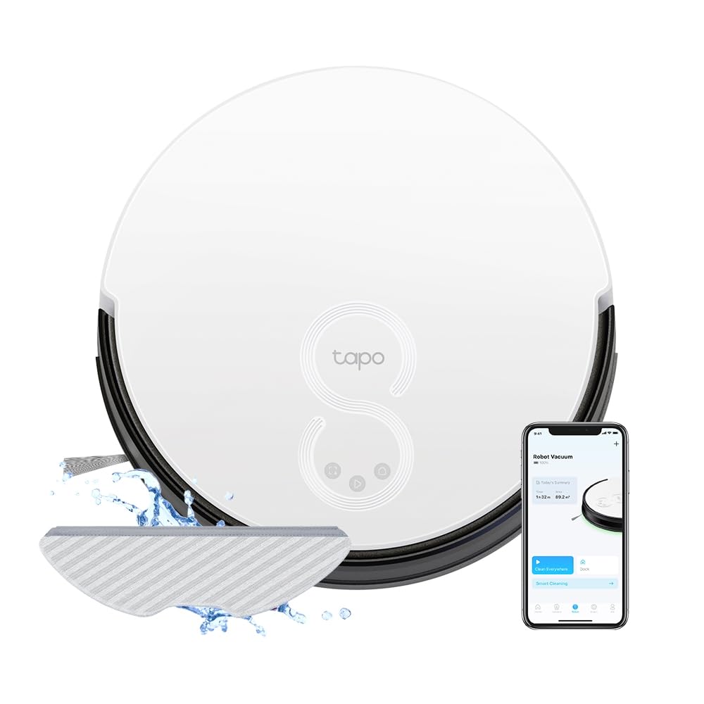 Tp-Link Tapo Rv10 2-In-1 Robotic Vacuum Cleaner & Mop, 4-Level 2000Pa Suction, Google Assistant & Alexa Compatible | Auto-Chargi