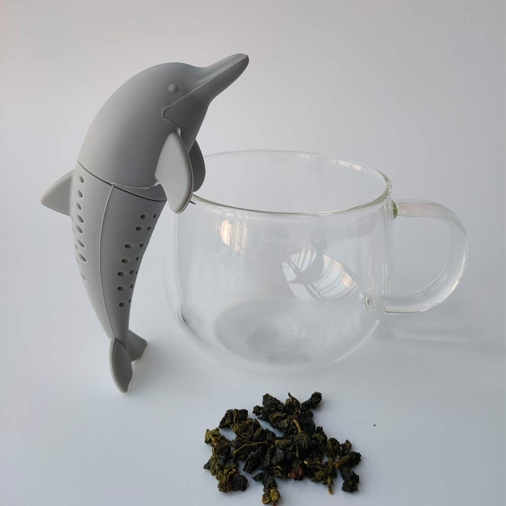 Ceresa Inc Dolphin Tea Infuser - Cute Silicone Loose Leaf Tea Strainer 4-Pack for Enjoyable Tea Times
