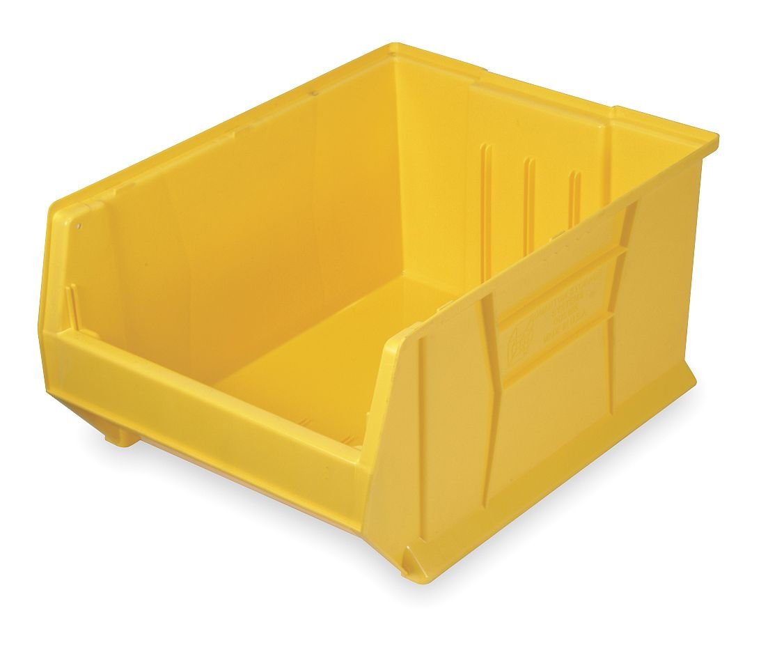 Hulk 36Container, 35-7/8L X 23-7/8W X 17-1/2H, Stackable, Polypropylene, Yellow, Made In Usa