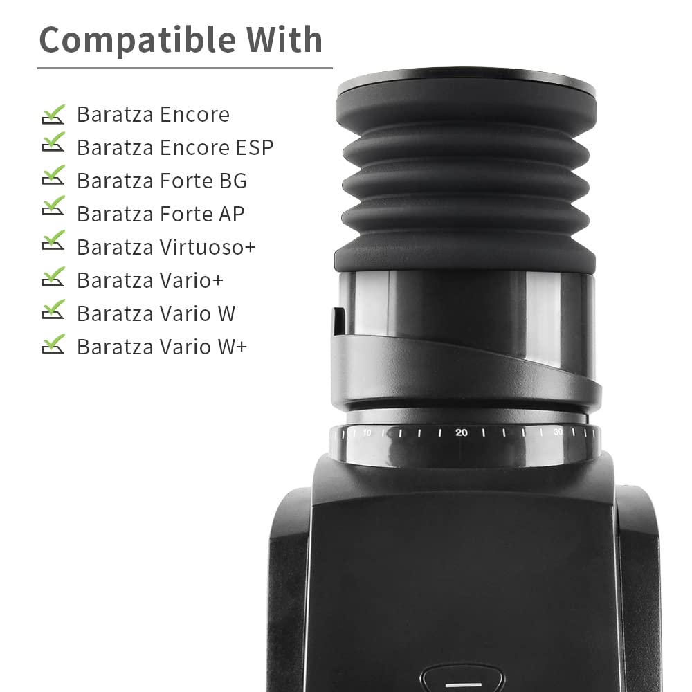 Cafemasy Single Dose Hopper With Silicone Bellow And Aluminum Lid 2 In 1 Function Coffee Grinder Hopper For Espresso Grinder Mac