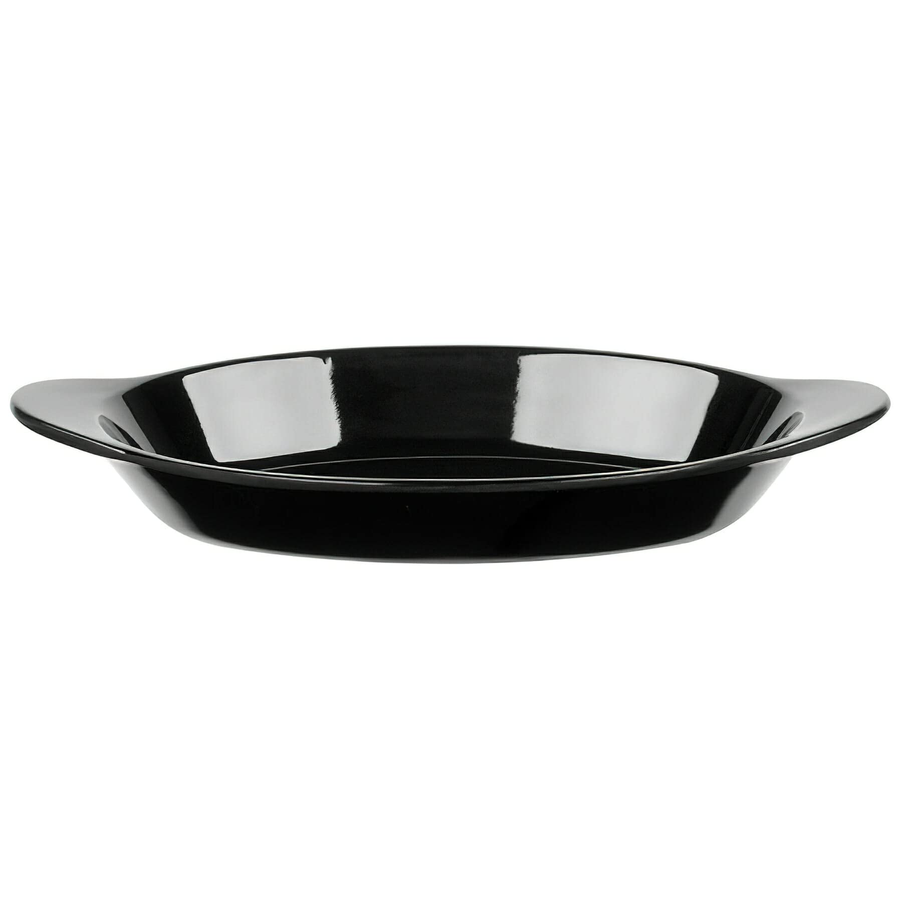 G.E.T. 10 oz Black Oval Melamine Side Dish with Handles (Set of 12)
