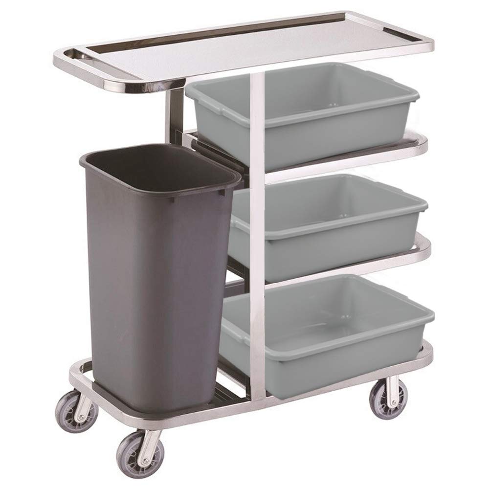 Anbers 13L/Grey Plastic Commercial Bus Box  Wash Tub Basin  4 Packs
