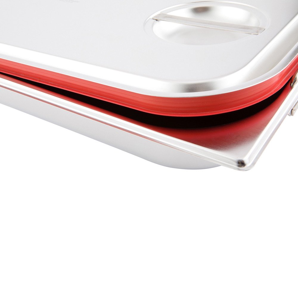 Restaurantware Lid Only: Met Lux Full Size Steam Table Pan Lid 1 Travel Hotel Pan Lid - Built-In Leakproof Silicone Seal Stainle