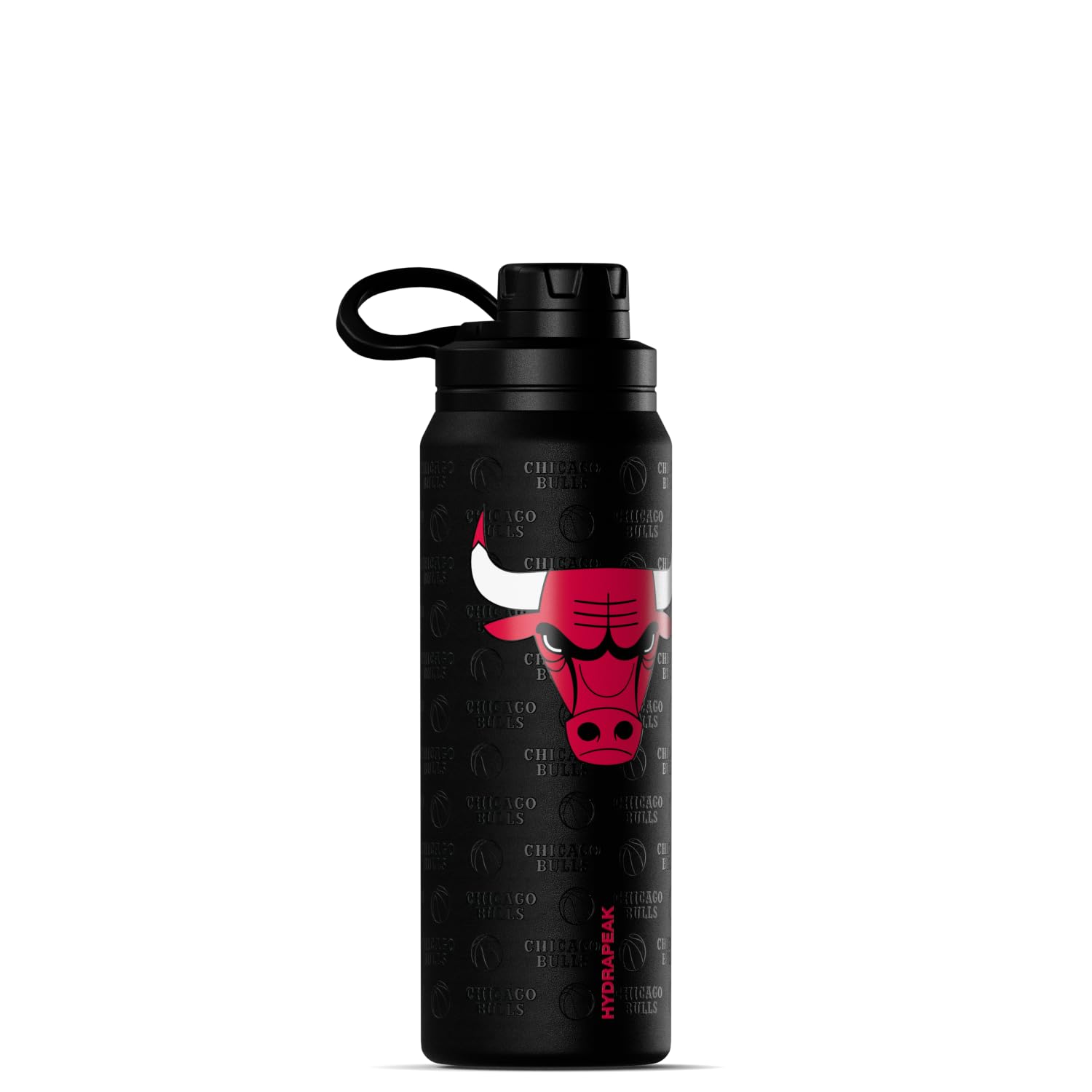 Hydrapeak x NBA Officially Licensed Chicago Bulls 26 oz Active Water Bottle with Chug Lid and Handle Reusable Stainless Steel Do