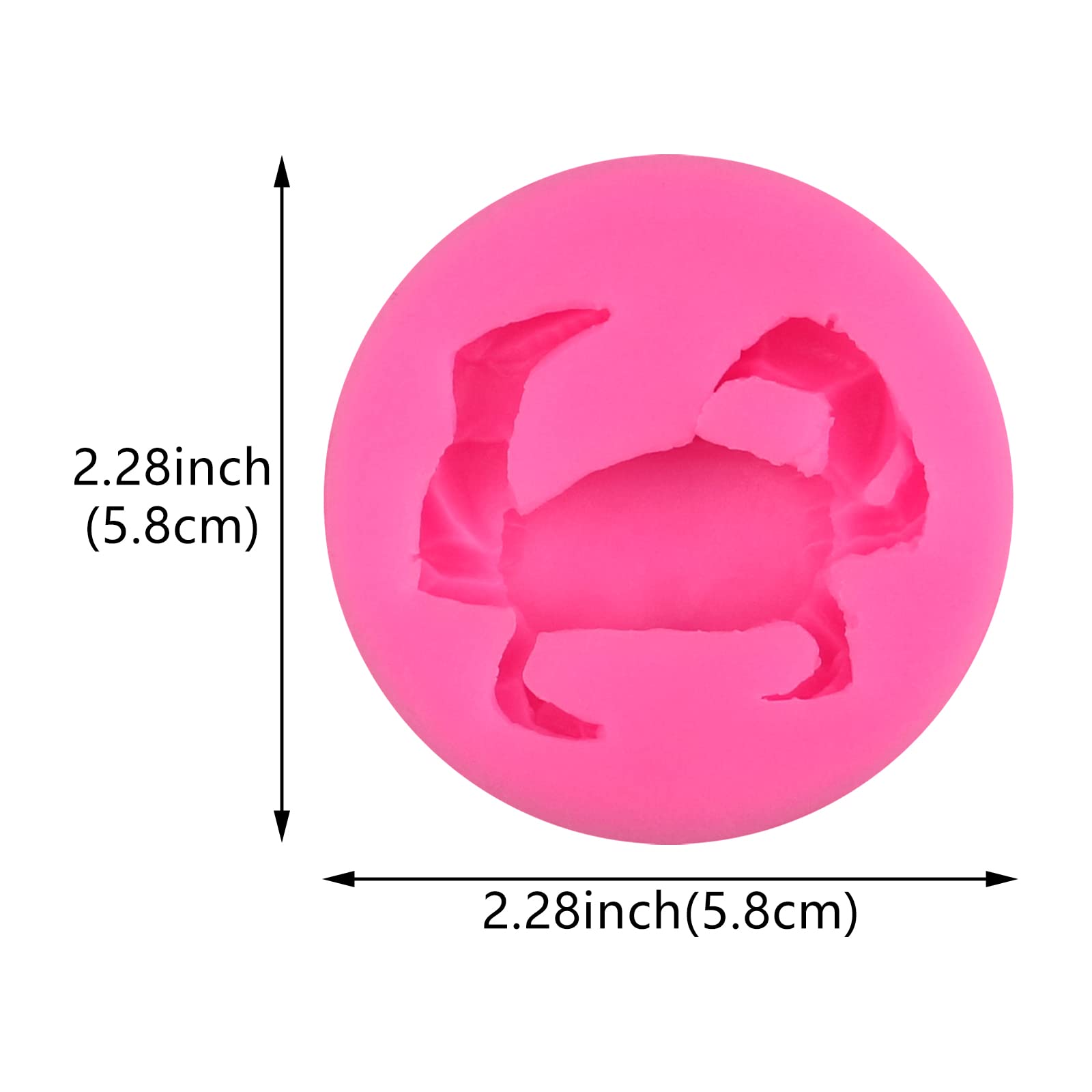 4 Pcs Crab Shape Silicone Mold Ocean Theme Crabs Fondant Mold Cute Soap Epoxy Resin Mold Sugarcraft Candy Molds For Sugarcraft C