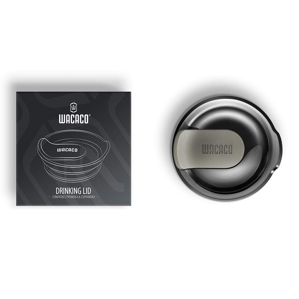 Wacaco Drinking Lid, Replacement Spill-Proof Cup Lid Compatible With Pipamoka, Cuppamoka And Octaroma, Black