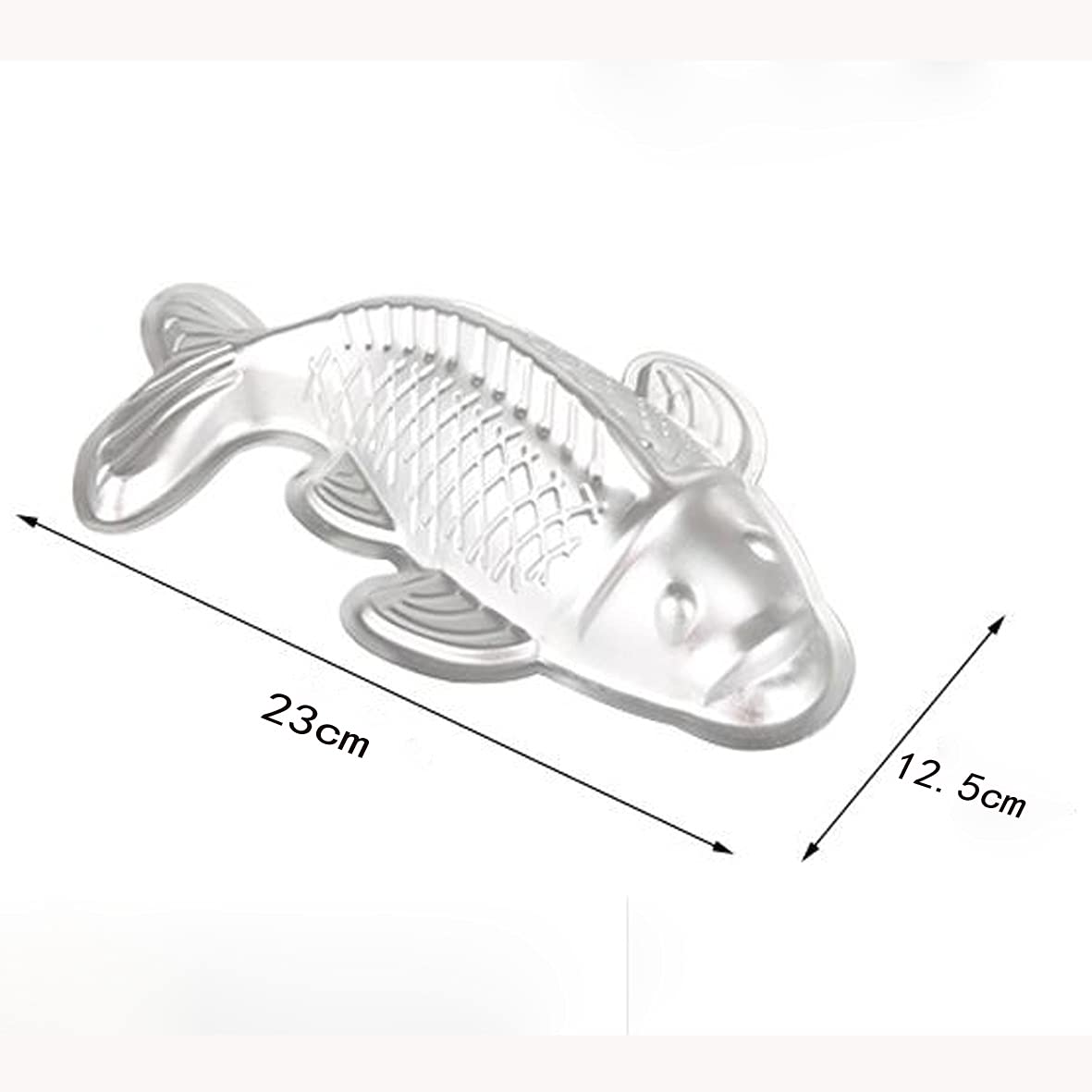 Qfyfgyt 3D Aluminum Alloy Carp Cake Bakeware, Fondant Cake Decoration Bakeware, Fish-Shaped Cake Mold (9 Inch)
