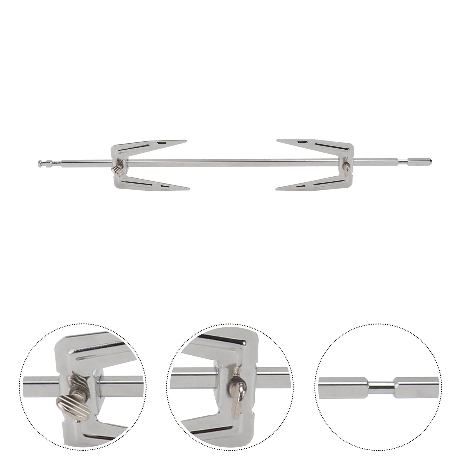 Kitchen Grill Fork Stainless Steel Rotating Air Fryer Fork Air Fryer Supplies Roast Fork For Bbq Cooking Meat Spit Rods (34.2 X