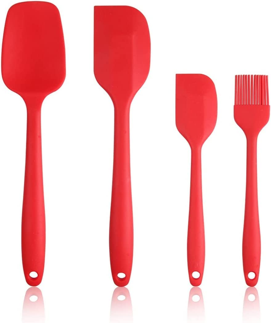 Fs Cool Set Of 4Pcs Silicone Spatulas With 480f Heat Resistance, Bpa Free, Flexible, Professional For Nonstick Cookware, Special