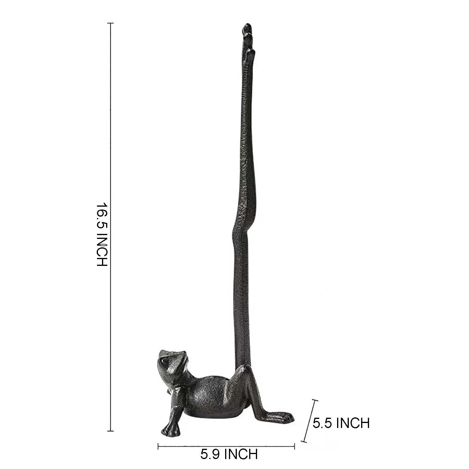 Jeonz Cast Iron Paper Towel Holder Countertop, Frog Leg Toilet Paper Holder Stand, Stable & Durable, Cute Funny Animal Rustic De