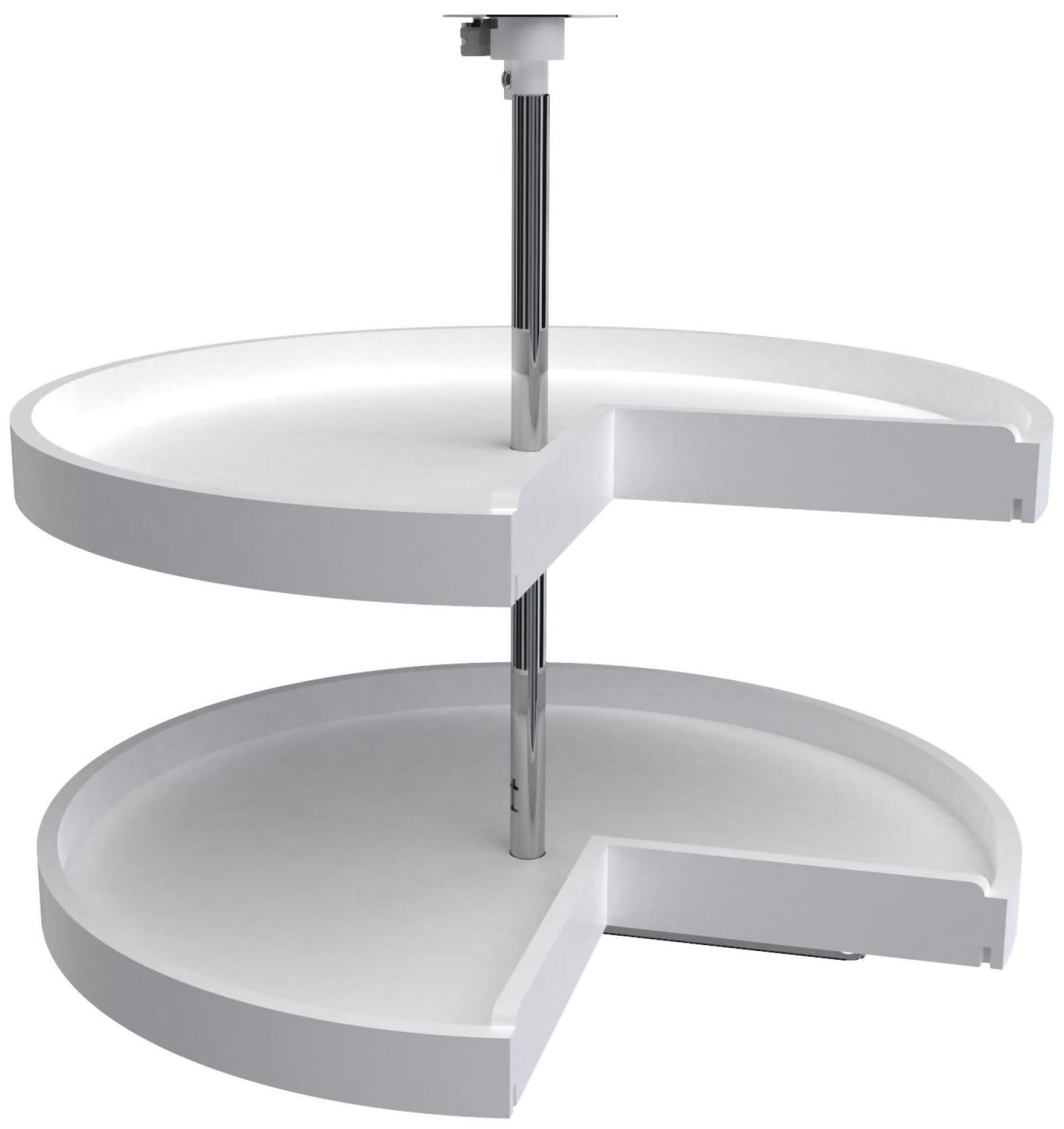 28In Pie Cut Polymer Lazy Susan Set White