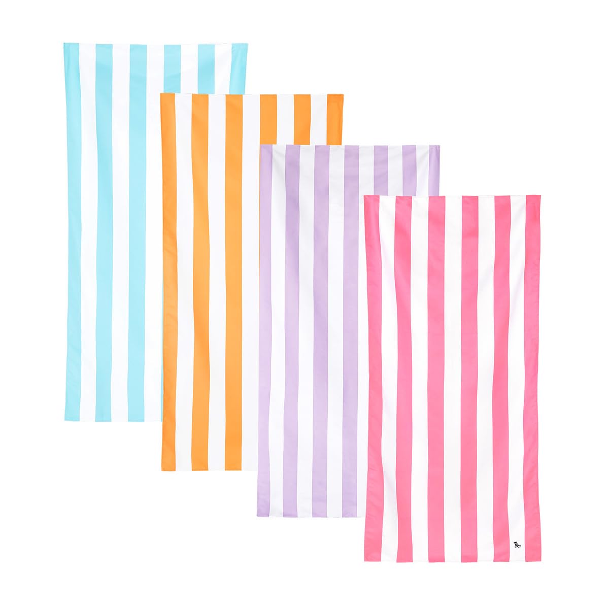Dock & Bay Beach Towel - Quick Dry, Sand Free - Compact, Lightweight - 100% Recycled - Includes Bag - Set Of 4 - Pastel Pic N Mi