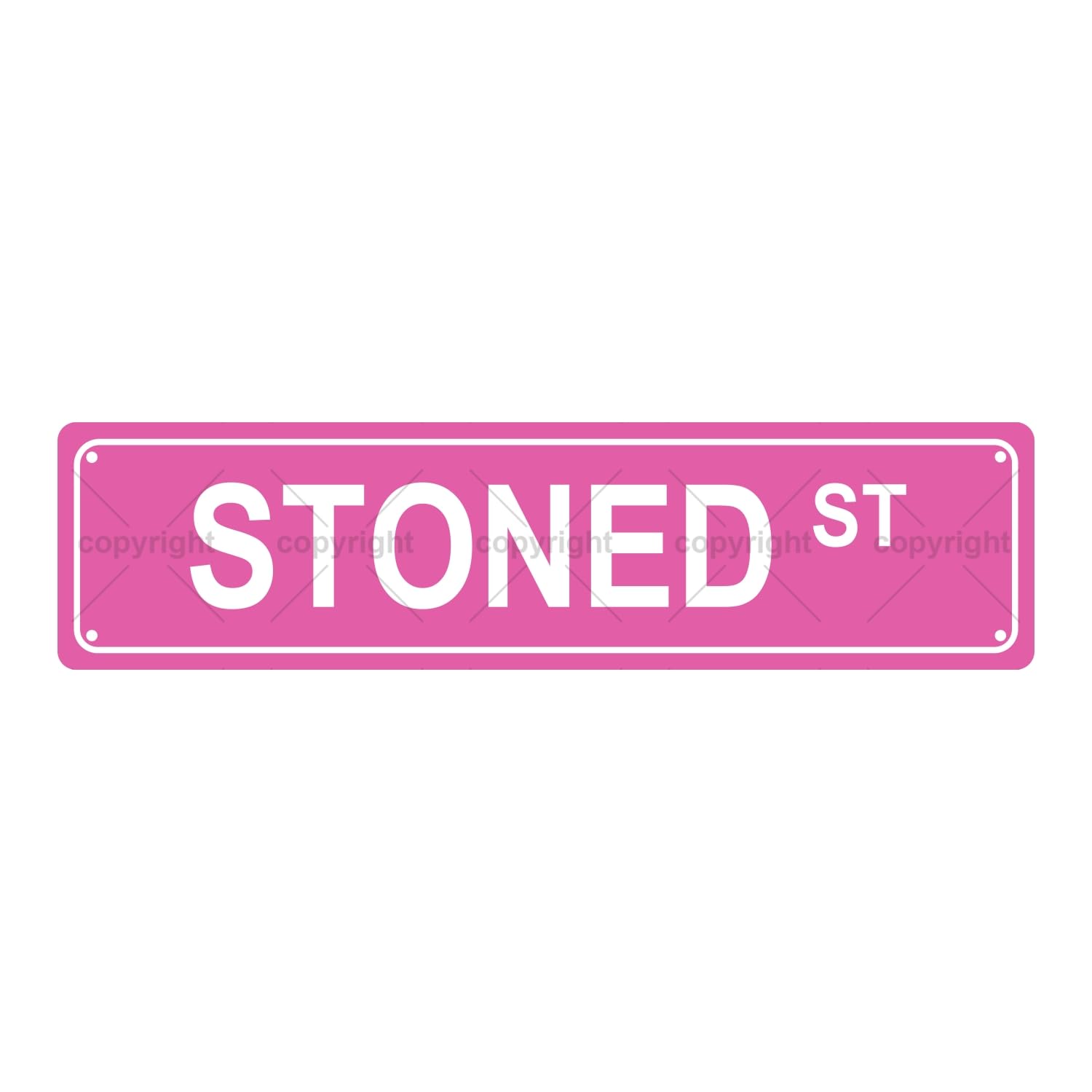 STONED ST MENTAL STATE Metal Tin Street Sign Bar Cafe Garage Cave Home Room Wall Bathroom Farmhouse Garden Porch Patio Decor, 16