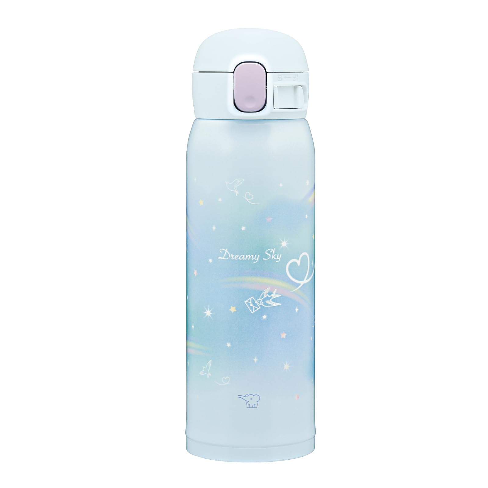 Zojirushi Mahobin SMWH48AZ Childrens Water Bottle, 16.9 fl oz (480 ml), Onetouch Mug, Easy Care, Hot and Cold Water, Rainbow
