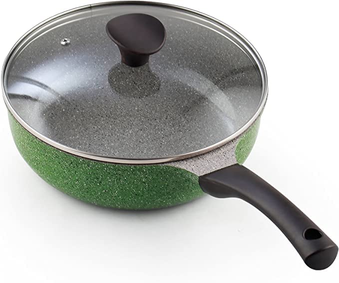 Cook N Home 6-Piece Nonstick Ceramic Coating Cookware Set, Multicolor