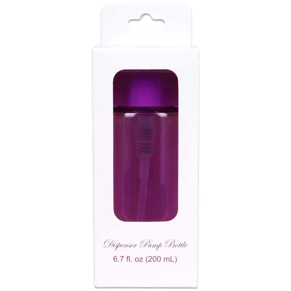 7Oz Push Down Pump Dispenser Flip Top Cap Refillable Empty Bottle - Color: Purple- Lockable Travel Cosmetic Packaging Empty Bott