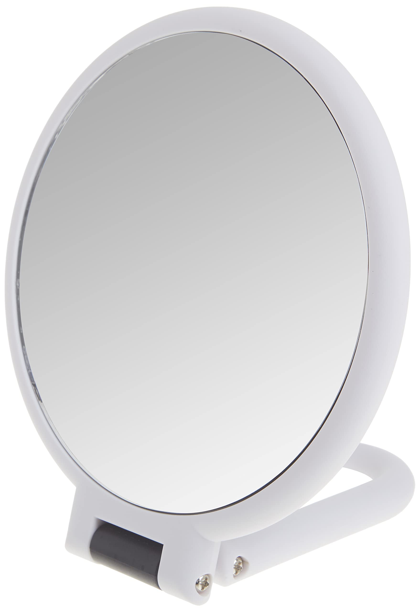 Danielle Soft Touch Hand Held Mirror, White