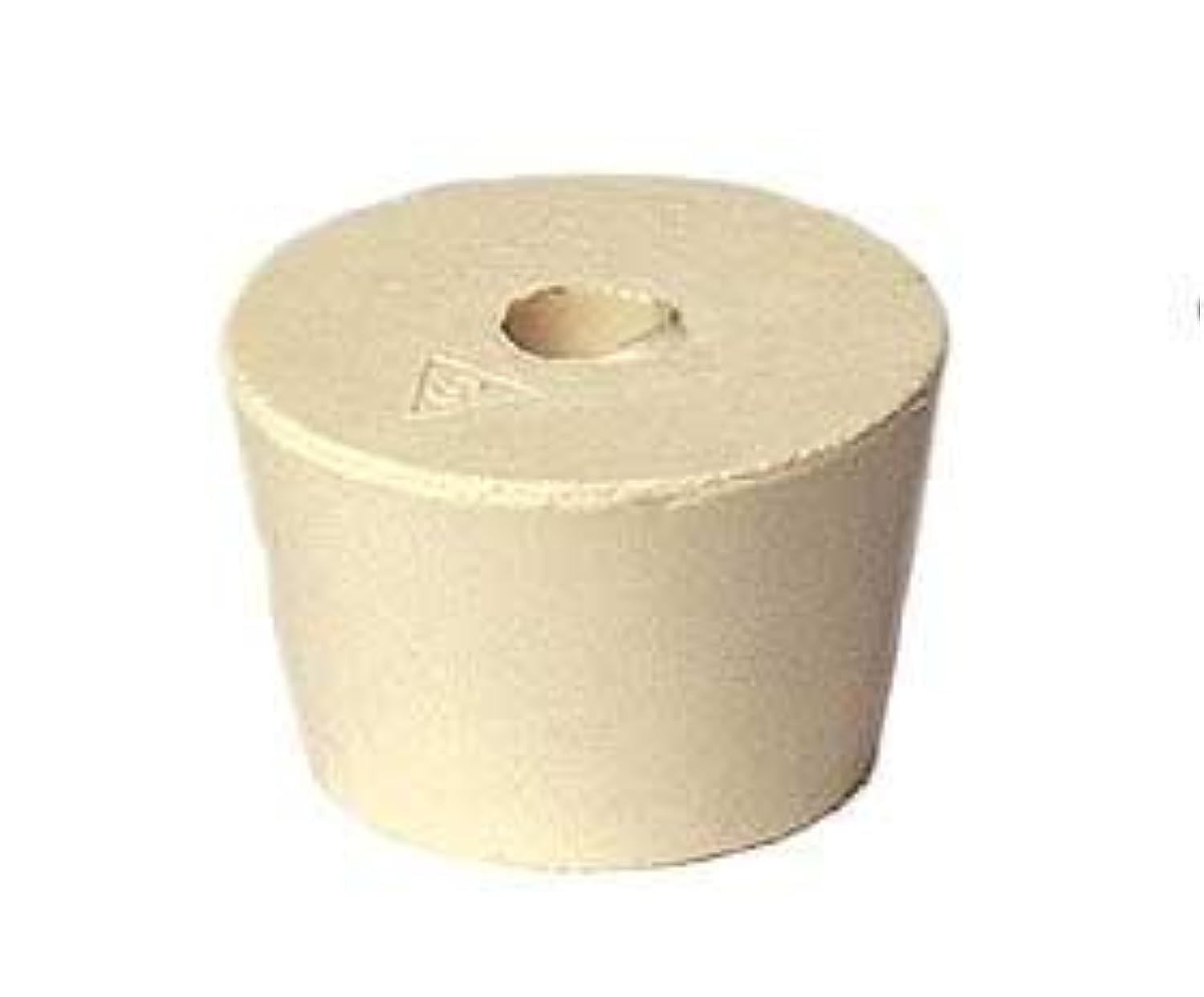 E.C. Kraus Size #7 Rubber Stopper, Tan / Hole For Air Lock