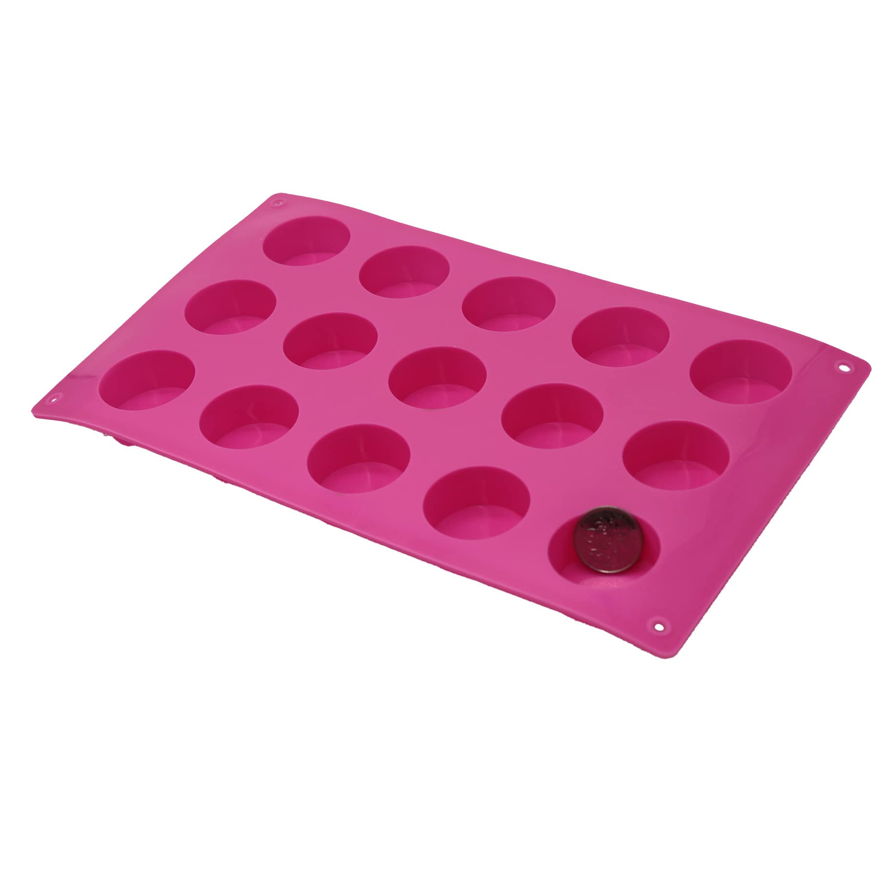 X-Haibei Round Bar Silicone Mold Chocolate Mini Guest Sample Soap Making Dia.1.5-Inch Per Cell