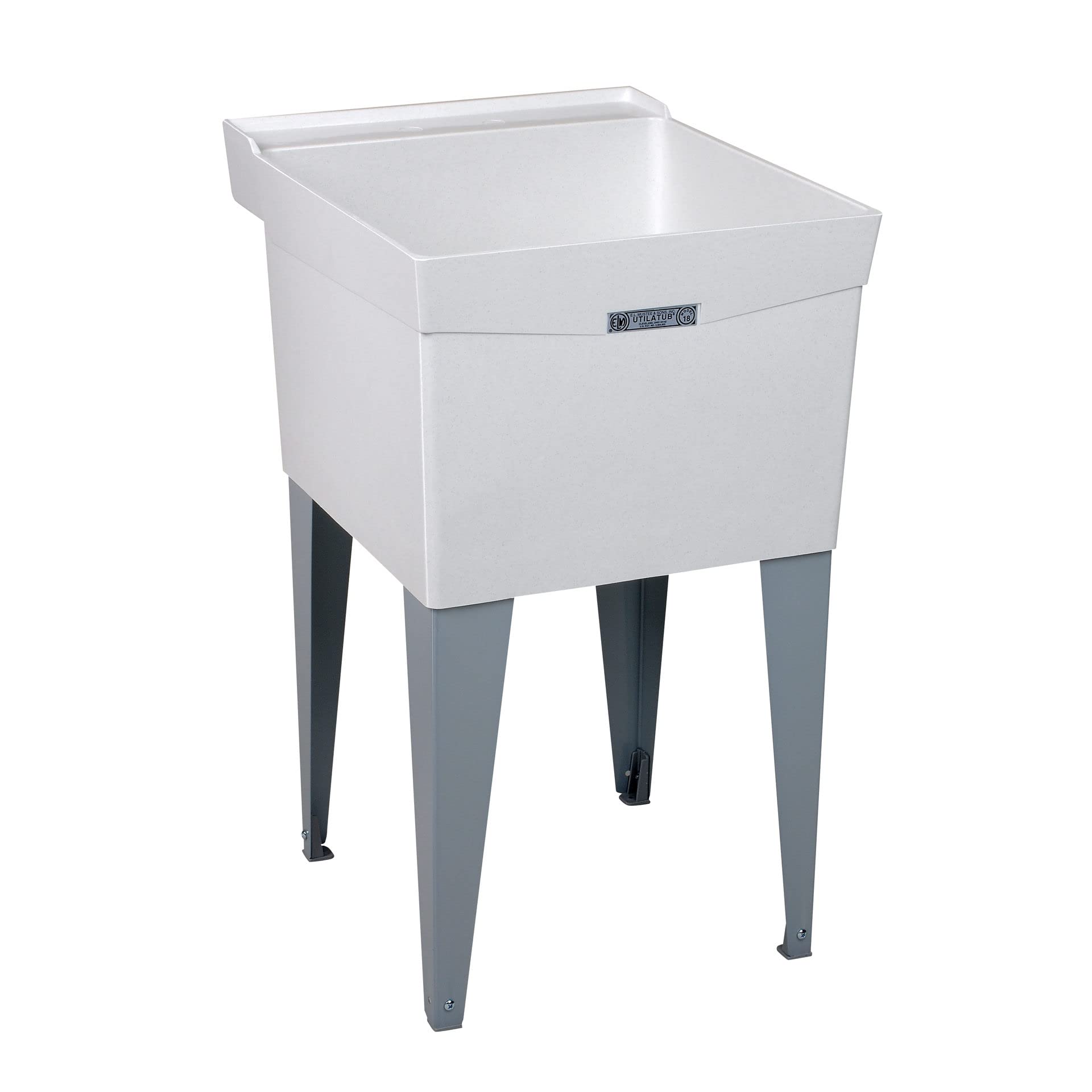 Mustee 18F Utilatub Laundry Tub Floor Mount, 24-Inch X 20-Inch, White