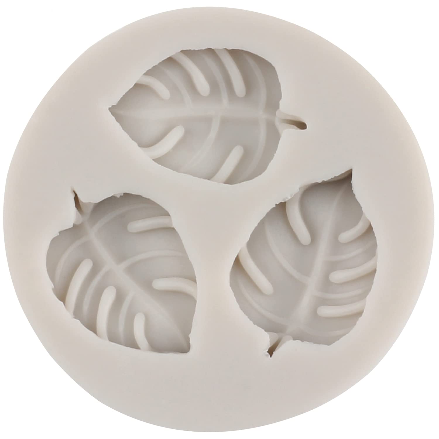 Mypracs Tropical Leaf Silicone Molds Fern Leaves Fondant Mold Monstera Leaf Candy Molds For Cake Decoration Cupcake Topper Choco