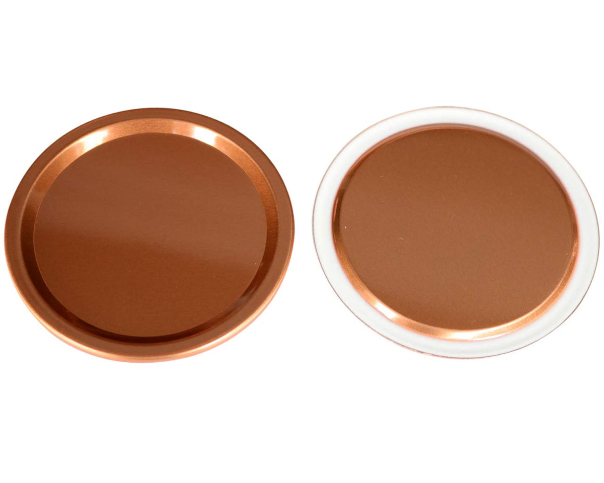 Copper Colored Aluminum Flat Storage Lid Inserts For Mason Jars (10 Pa ...