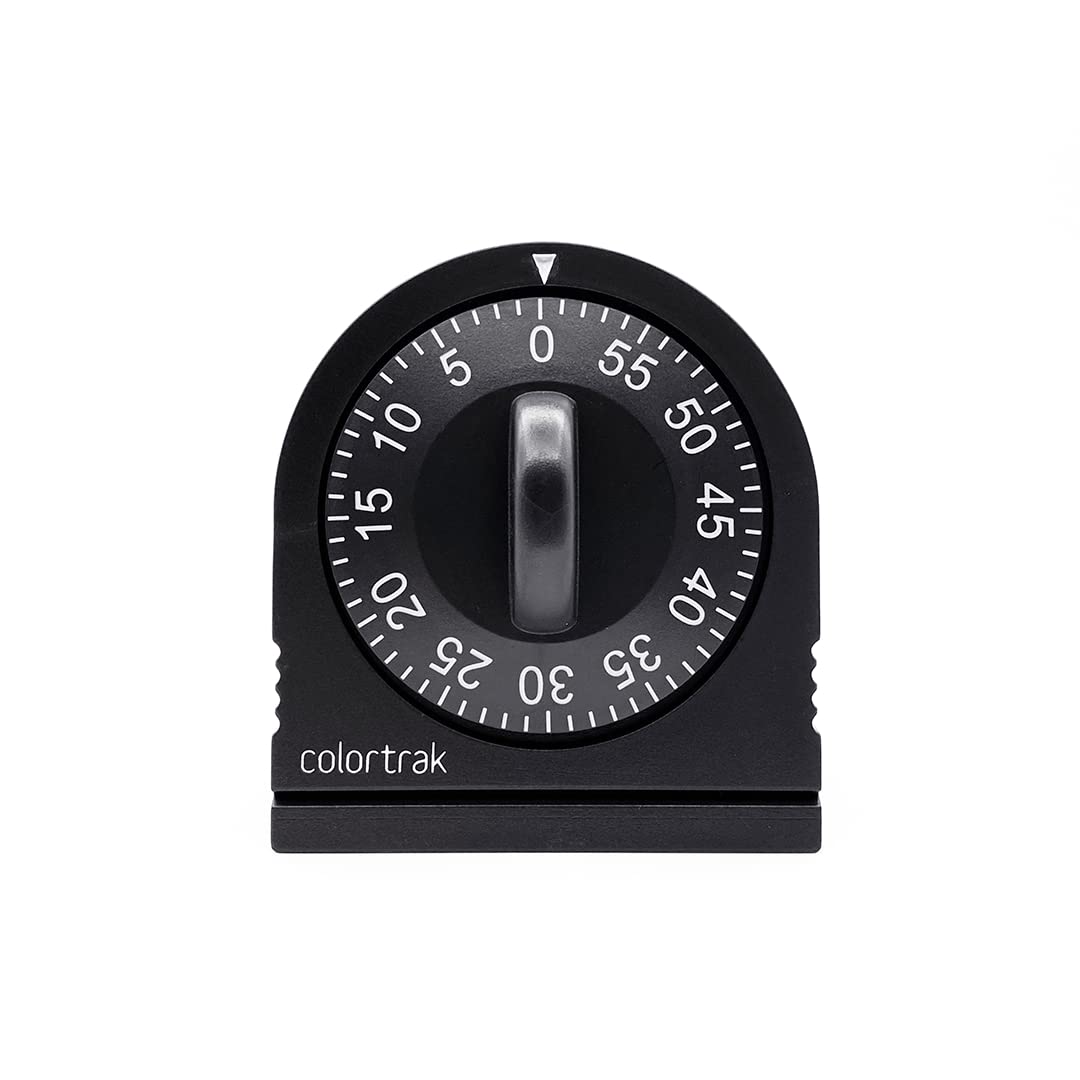 60 Minute Wind Up Timer (2 Pack) Visual Mechanical Timer, from 0 to 60 Minutes, for Kitchen, Hair Color Processing, Tanning Time