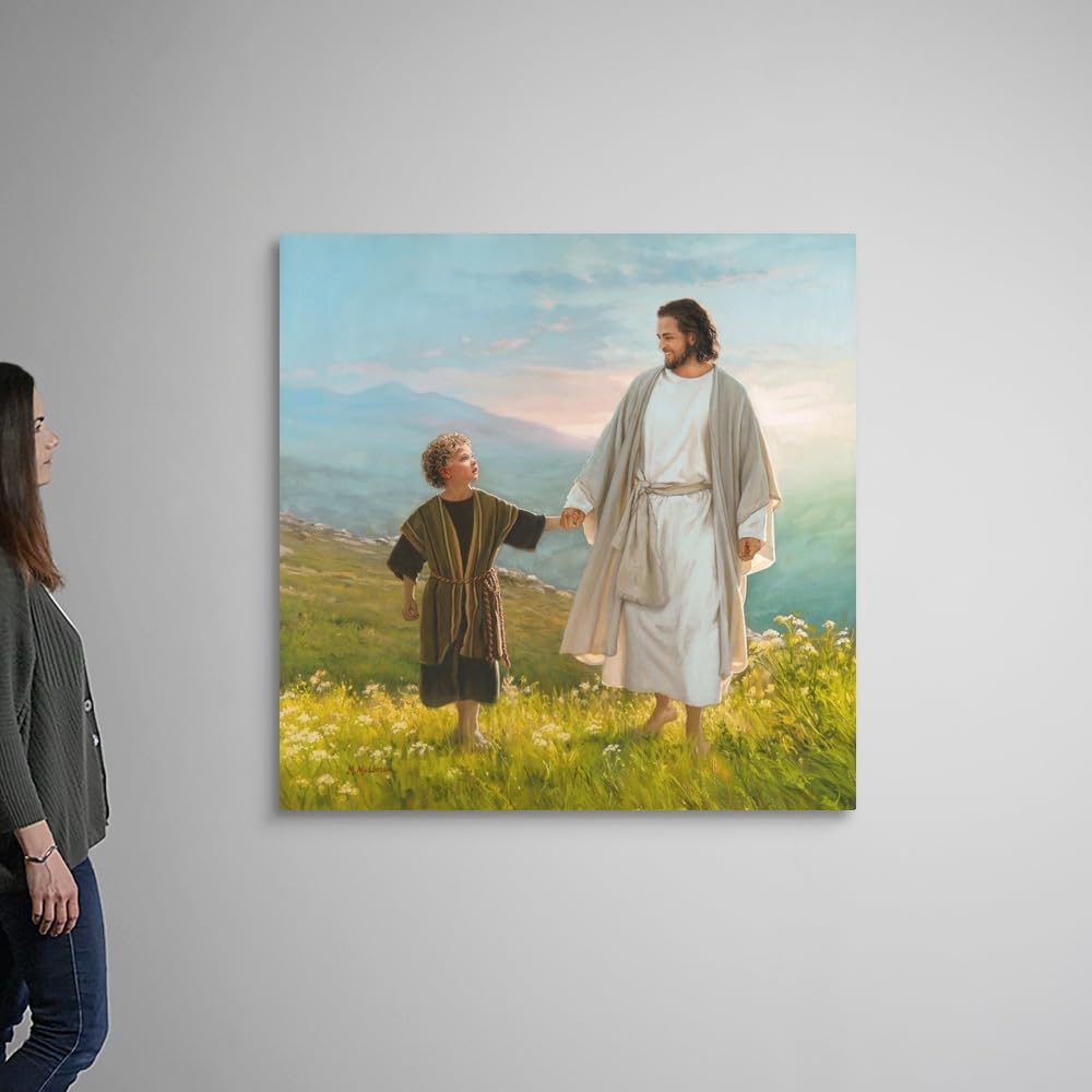 Canvas On Demand Walk Beside Me Canvas Wall Art Print By Mark Missman, Traditional, Home Decor, Christian, Christianity Artwork,
