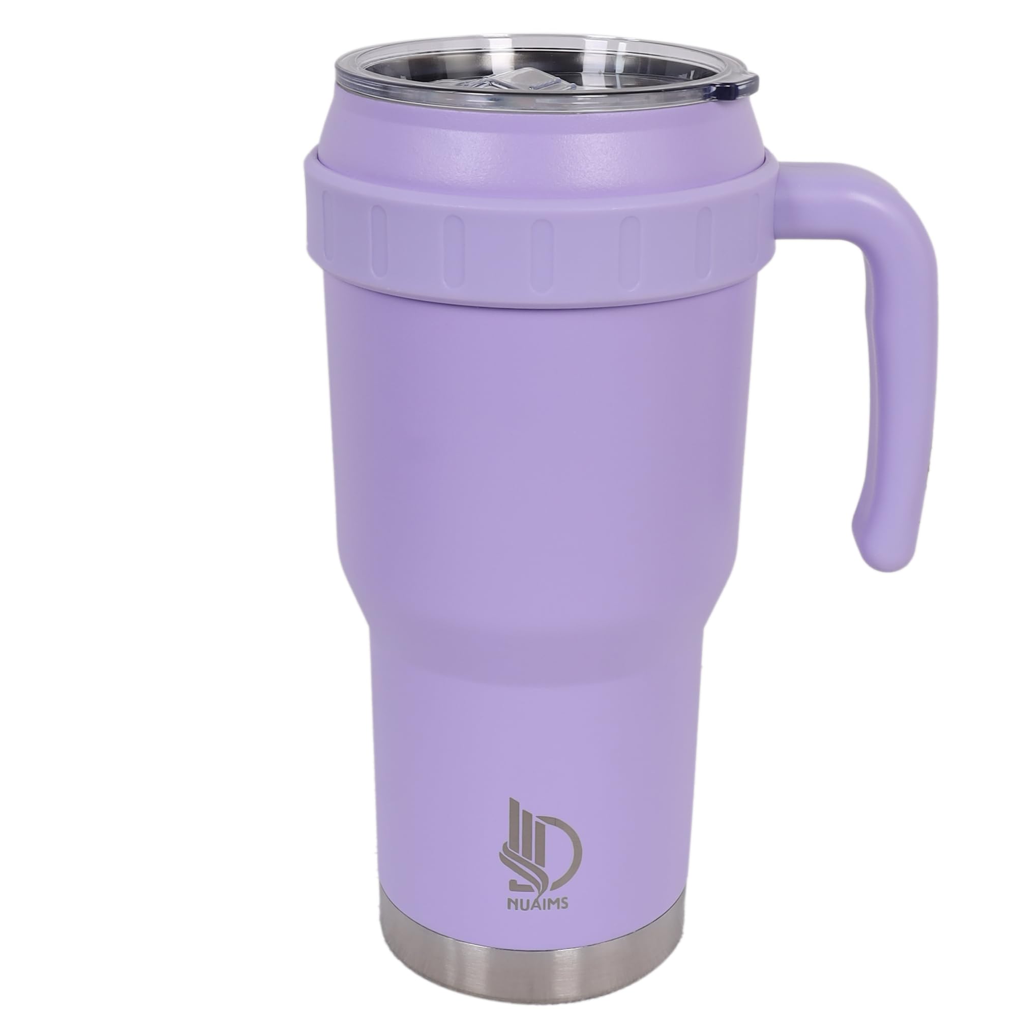 nuaims 40 Oz Tumbler with Handle & Straw Lid, Insulated Stainless Steel Vacuum Flask, Double Wall Thermal Car Cup for Hot & Cold