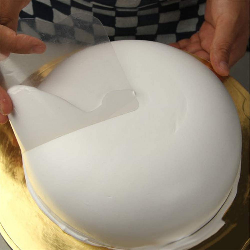 Gracilaria 20Pcs Transparent Cake Cream Scraper Icing Smoother Flexible Plastic Cake Scraper Smoother For Bakery Pastry Cake Dec