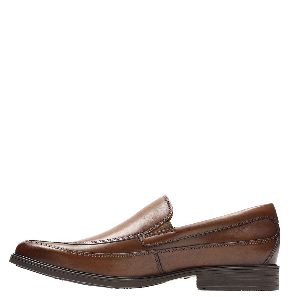 Clarks Mens Tilden Slip-On Loafer, Dark Tan, 12 W Us