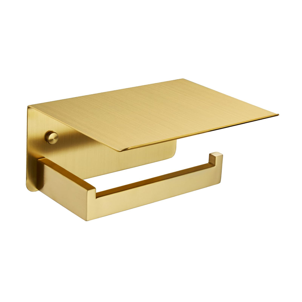 Toilet Paper Holder With Shelf Brushed Gold, Aplusee Sus 304 Stainless Steel Modern Bathroom Accessories Tissue Roll Dispenser S