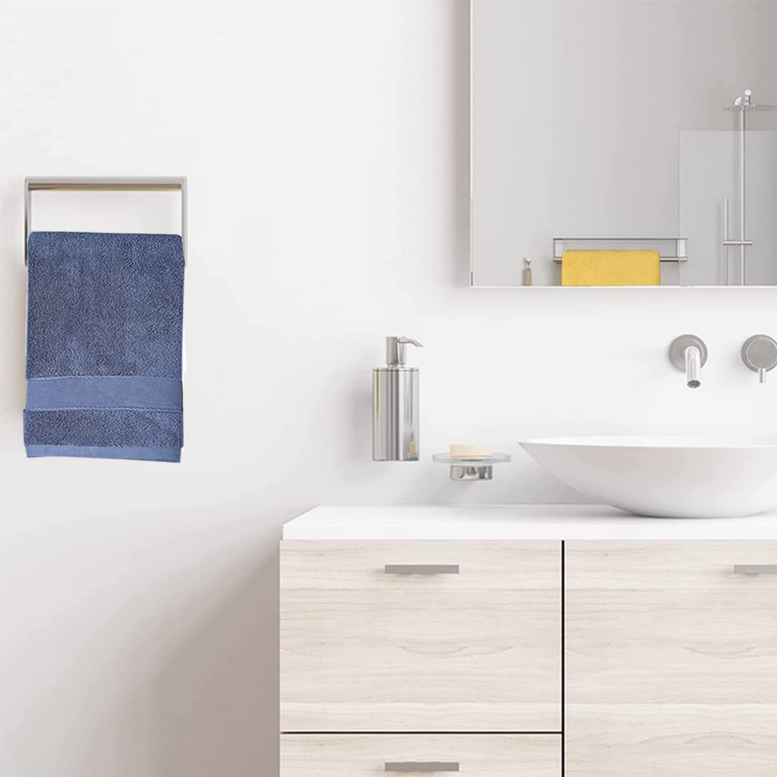 2 Pack Hand Towels For Bathroom- (14 X 30 Inch) 100% Cotton Hand Towel, Highly Absorbent And Quick Dry Face Washcloth, Home Soft