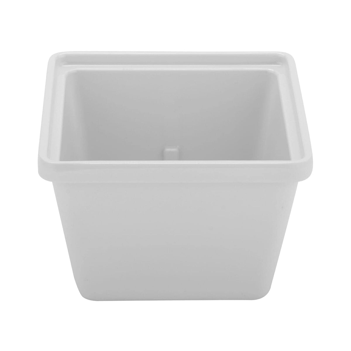 G.E.T. Enterprises White 28 Oz. Square Crock, Break Resistant Dishwasher Safe Melamine Plastic, Round & Square Crocks Collection