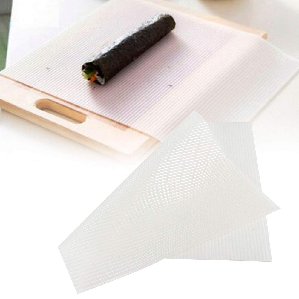 Tiiyee Silicone Sushi Rolling Mat, Kitchen Kimbap Making Roller Reusable Non Stick Gimbap Roll Plate Maker Homemade Diy Baking T