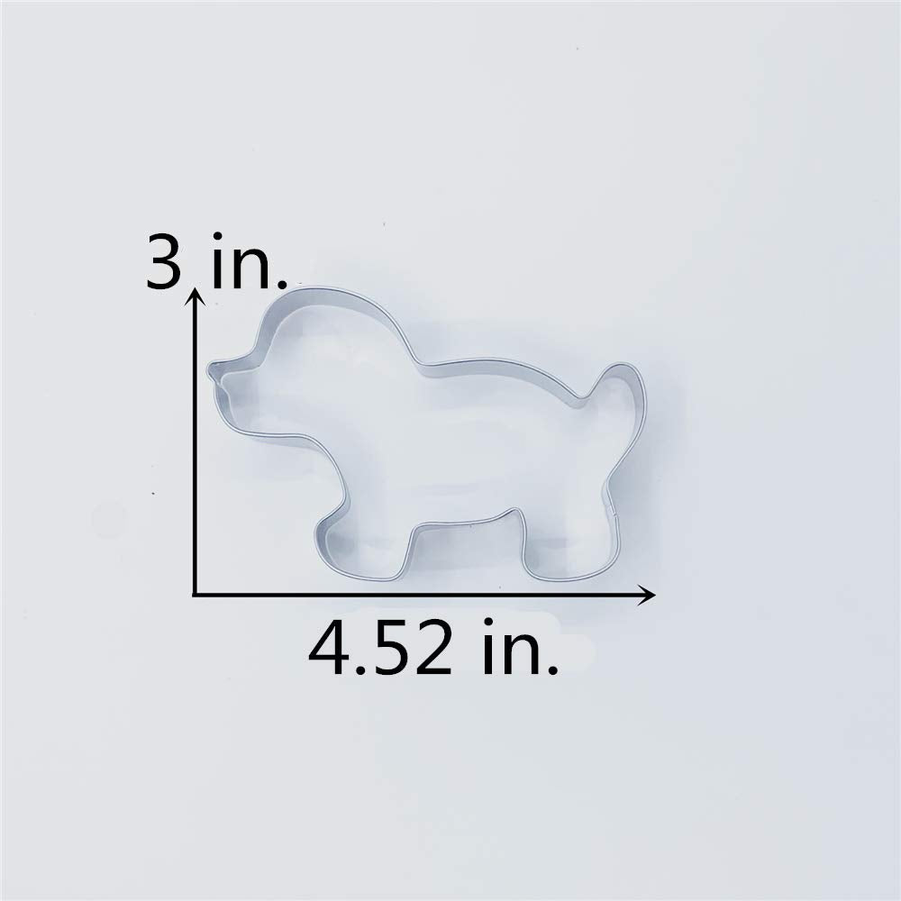 Liliao Puppy Cookie Cutter For Homemade Dog Biscuit Treats - 4.5 X 3 Inches - Stainless Steel
