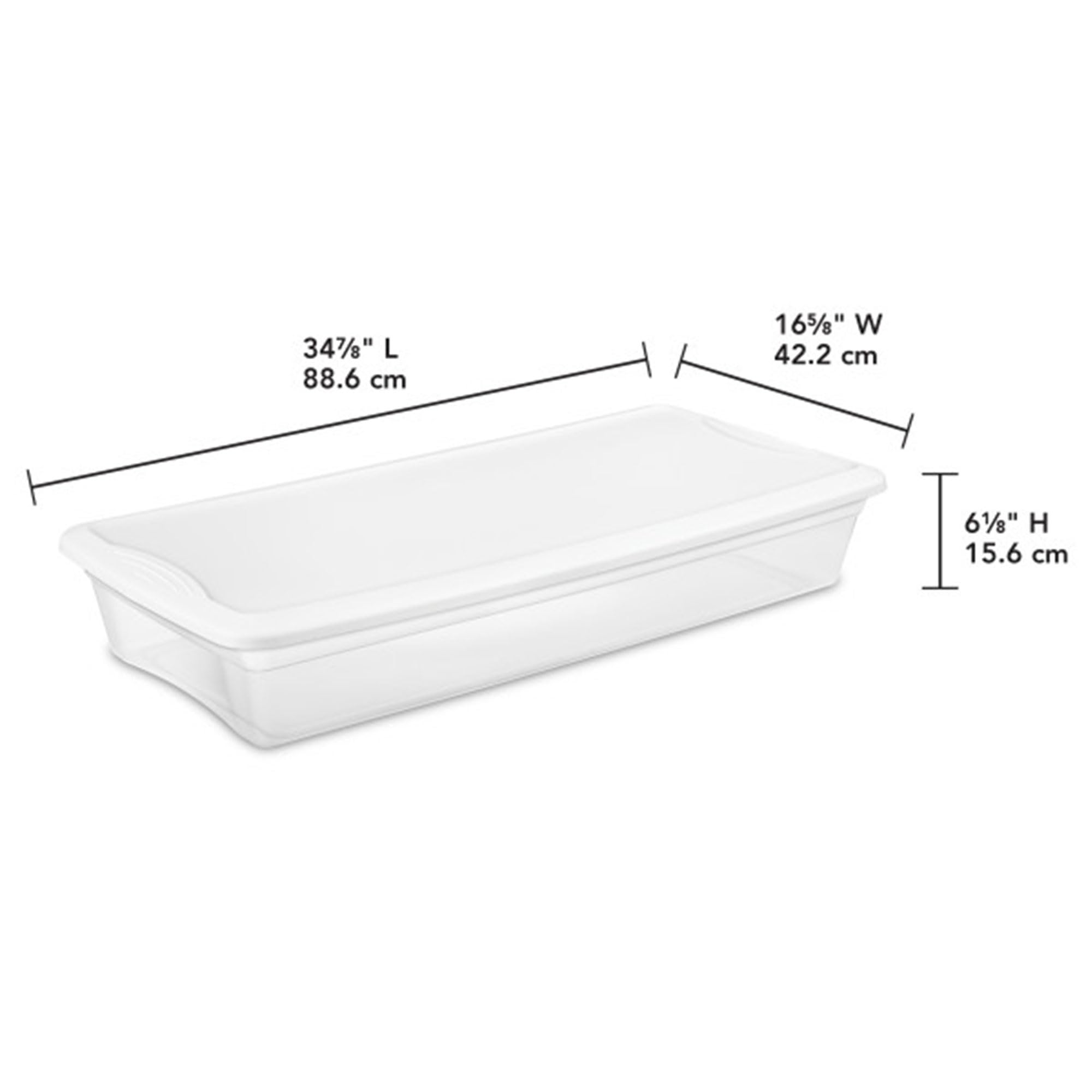 Sterilite 41 Qt Ultra Latch Box Stackable Storage Bin With Latching Lid, Organize Crafts, Clothes In Closets, Basements, Clear W