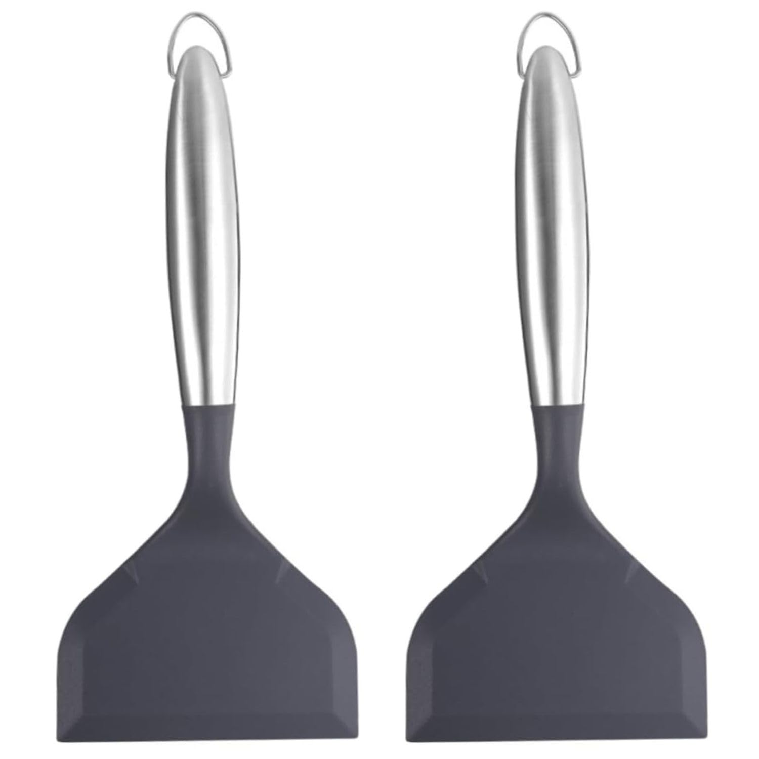 Trifecta Silicone Frying Spatula Fish Turner Stainless Steel Kitchen Tamagoyaki Spatula Silicone Turner Work Seafood Shovel Kitc