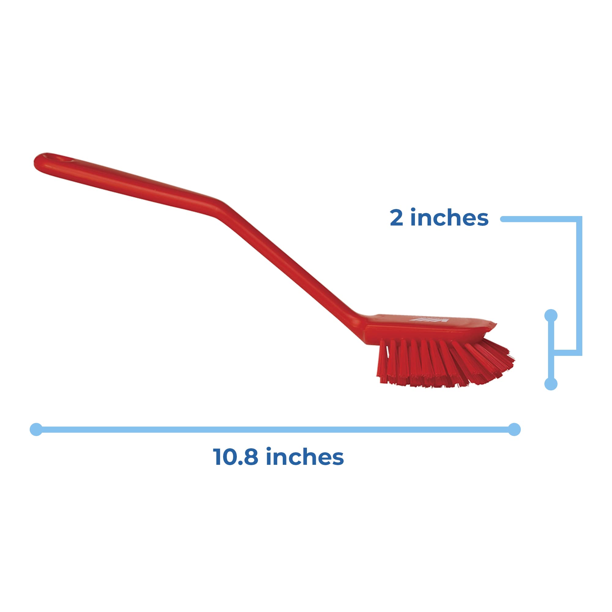 Vikan, Red Brush,Dish,Scraping Edge,Medium,11'',Pp/Pbt, 4237