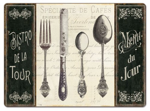 Counterart French Menu Hardboard Placemat, Set of 2