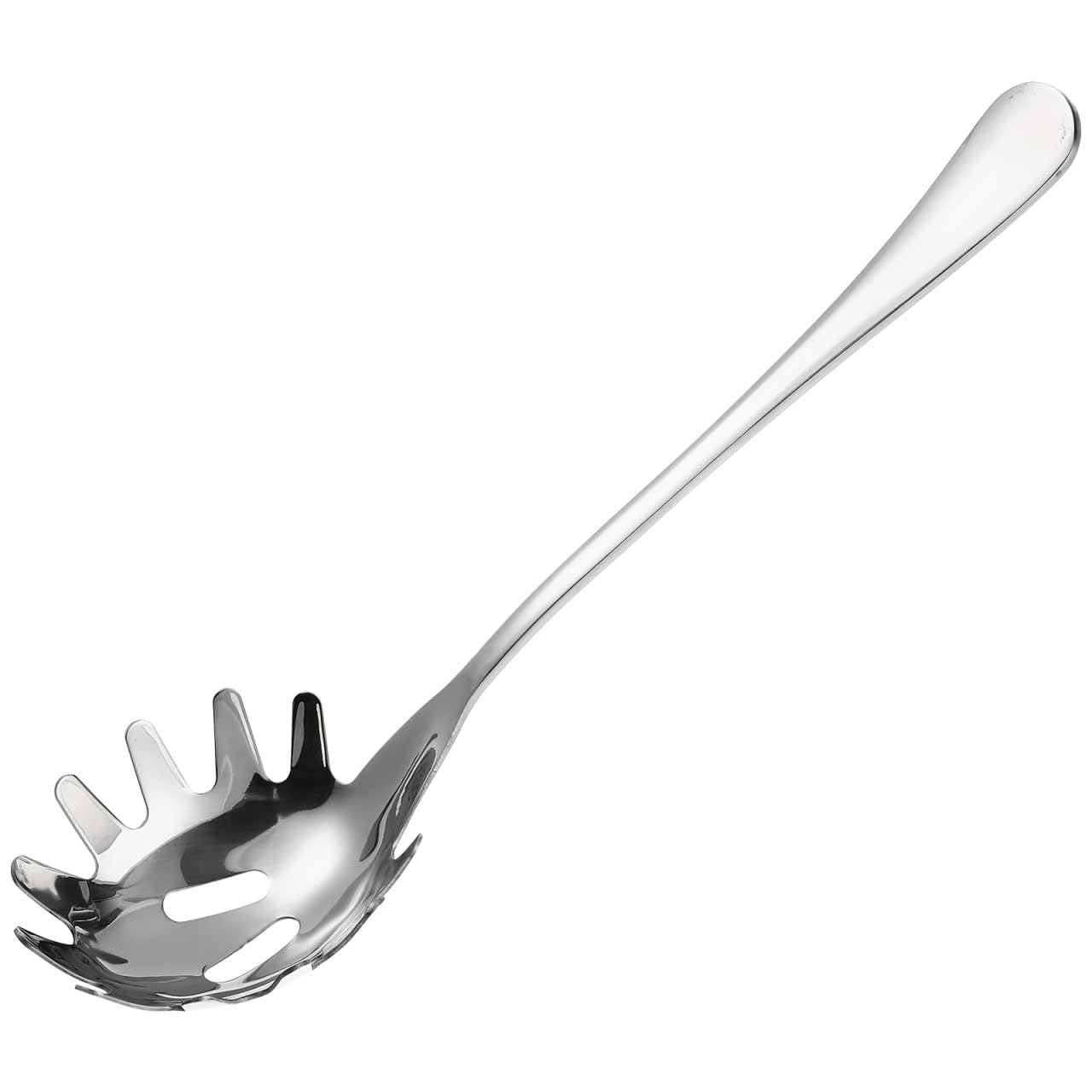 UPKOCH Stainless Steel Pasta Server Noodle Spoon Spaghetti Spoon for Scooping Noodles Eggs Dumplings 9.44 inch Comfortable Handl