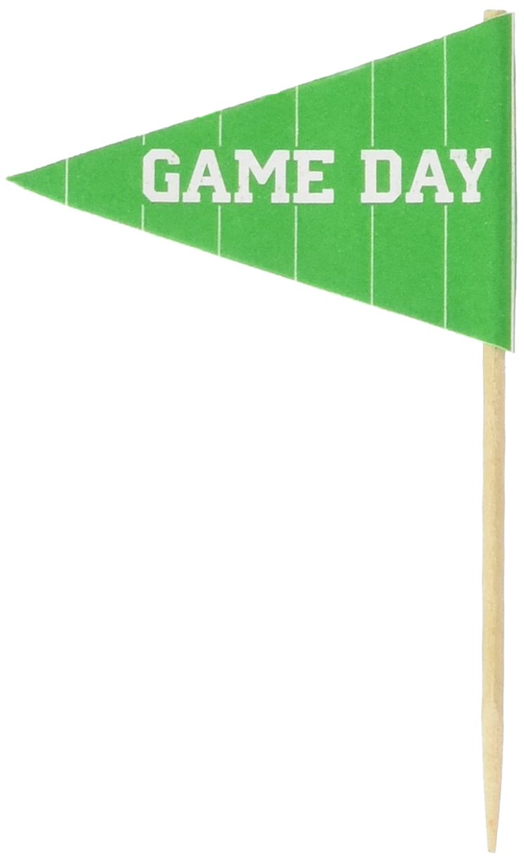 Beistle 50-Pack Game Day Football Picks For Parties, 2-1/2-Inch