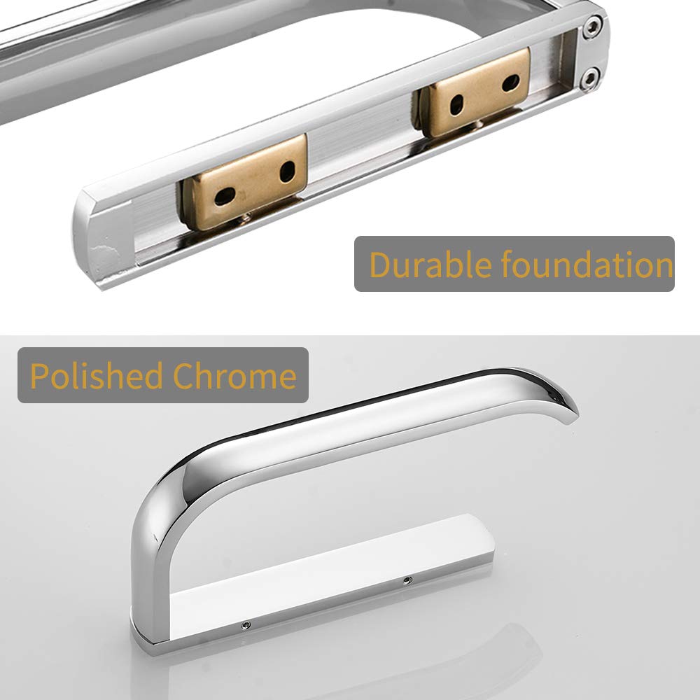 BESy Brass Toilet Tissue Paper Holder Polished Chrome Bathroom Accessories Fixtures Wall Mounted  Rust Protection