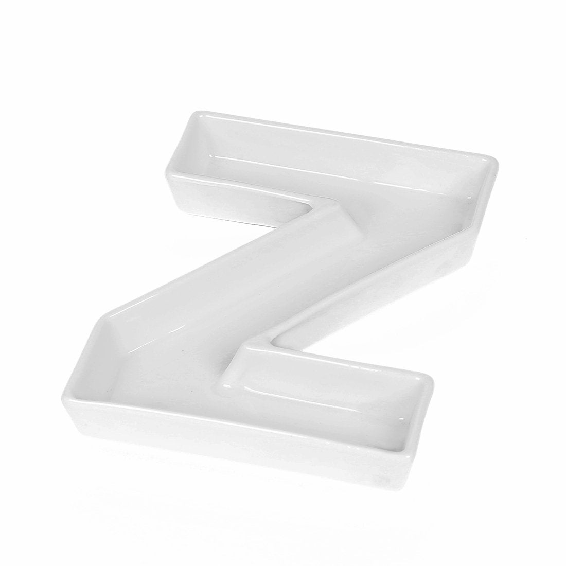 Coffeezone Porcelain Letter Shape Nuts Candy Dish & Plates For Wedding Party Decoration (Letter Z)