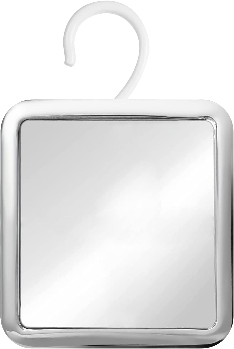 Mirrorvana Hanging Fogless Shower Mirror For Shaving With 360 Rotatable Swivel Hook - Anti Fog And Shatterproof 6.3'' X 6.3'' Su