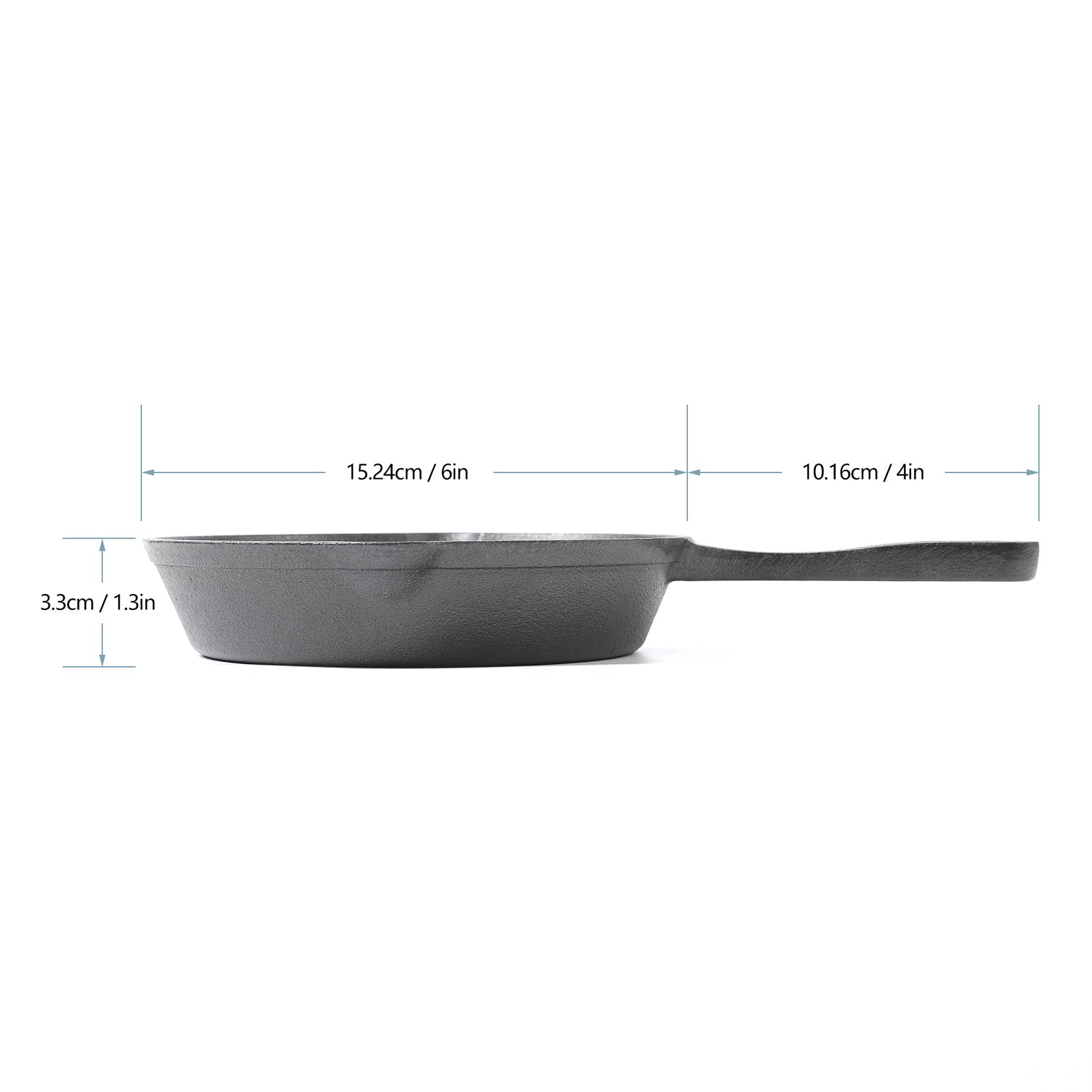 Hawok Dia.6 Inch Round Mini Skillet Black Pack Of 6